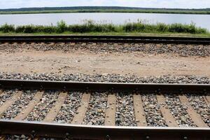 un nuevo ferrocarril es siendo construido. foto