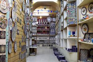 Tel Aviv Israel 04 05 2024. Various goods and clothes are displayed on display in a store in a large shopping center. photo