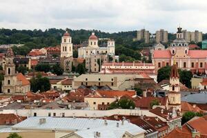 02 07 2023 Vilnius Lithuania. Vilnius is the capital and largest city of Lithuania. It is located in the southeast of Lithuania on the Vilnius River. photo