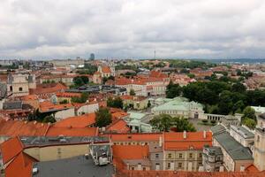 02 07 2023 Vilnius Lithuania. Vilnius is the capital and largest city of Lithuania. It is located in the southeast of Lithuania on the Vilnius River. photo