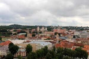 02 07 2023 Vilnius Lithuania. Vilnius is the capital and largest city of Lithuania. It is located in the southeast of Lithuania on the Vilnius River. photo