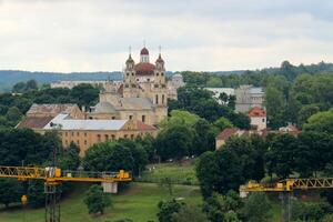 02 07 2023 Vilnius Lithuania. Vilnius is the capital and largest city of Lithuania. It is located in the southeast of Lithuania on the Vilnius River. photo