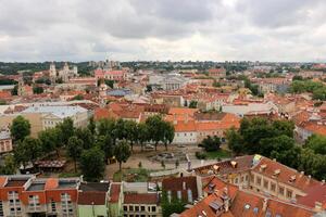 02 07 2023 Vilnius Lithuania. Vilnius is the capital and largest city of Lithuania. It is located in the southeast of Lithuania on the Vilnius River. photo