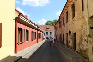 02 07 2023 Vilnius Lithuania. Vilnius is the capital and largest city of Lithuania. It is located in the southeast of Lithuania on the Vilnius River. photo
