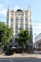 25 07 2023 Riga Latvia. Riga, the capital of Latvia, is located on the banks of the Daugava River at its confluence with the Gulf of Riga. photo