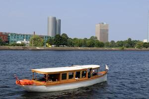 25 07 2023 Riga Latvia. Riga, the capital of Latvia, is located on the banks of the Daugava River at its confluence with the Gulf of Riga. photo