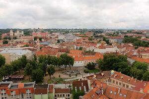 02 07 2023 Vilnius Lithuania. Vilnius is the capital and largest city of Lithuania. It is located in the southeast of Lithuania on the Vilnius River. photo
