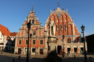 25 07 2023 Riga Latvia. Riga, the capital of Latvia, is located on the banks of the Daugava River at its confluence with the Gulf of Riga. photo