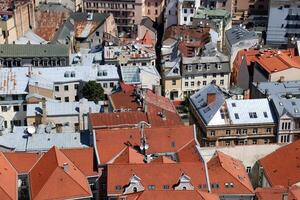 25 07 2023 Riga Latvia. Riga, the capital of Latvia, is located on the banks of the Daugava River at its confluence with the Gulf of Riga. photo