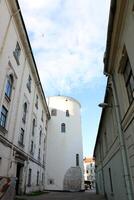 25 07 2023 Riga Latvia. Riga, the capital of Latvia, is located on the banks of the Daugava River at its confluence with the Gulf of Riga. photo