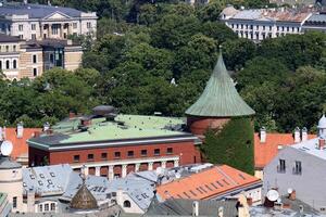 25 07 2023 Riga Latvia. Riga, the capital of Latvia, is located on the banks of the Daugava River at its confluence with the Gulf of Riga. photo