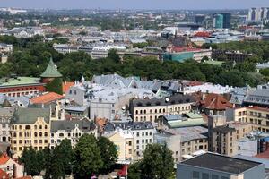 25 07 2023 Riga Latvia. Riga, the capital of Latvia, is located on the banks of the Daugava River at its confluence with the Gulf of Riga. photo