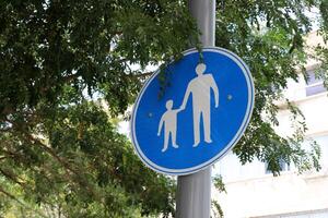 Road signs and directional signs on roads in Israel. photo