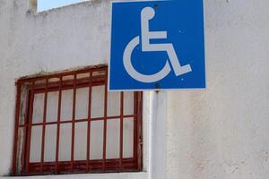 Road signs and directional signs on roads in Israel. photo