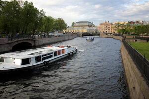 12 05 2023 St. Petersburg Russia. St. Petersburg is located in the north-west of the country on the coast of the Gulf of Finland at the mouth of the Neva River. photo