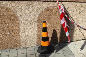 Road signs and directional signs on roads in Israel. photo