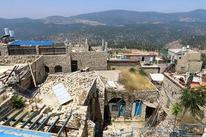 06 30 2023 Safed Israel. Ancient city of Safed, city of Kabbalists and artists photo