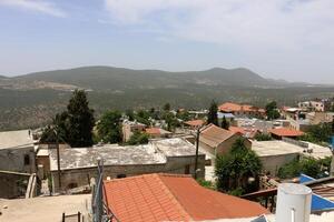 06 30 2023 Safed Israel. Ancient city of Safed, city of Kabbalists and artists photo