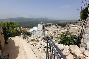 06 30 2023 Safed Israel. Ancient city of Safed, city of Kabbalists and artists photo