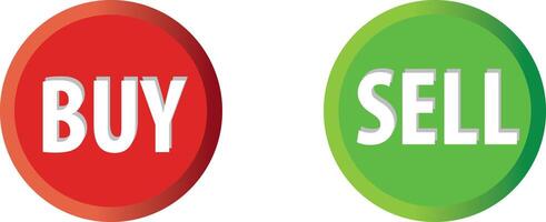 Buy and sell buttons on a white background vector