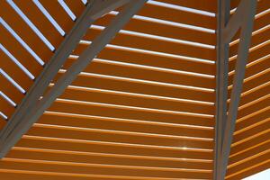 Canopy for protection from the hot sun in a city park. photo