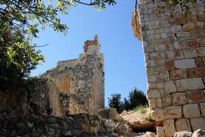 02 12 2024 Haifa Israel. Yehiam is the ruins of a Crusader and Ottoman-era fortress in western Galilee, Israel. photo