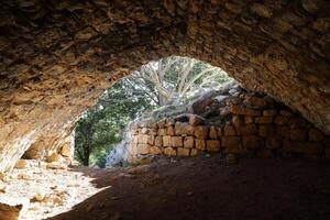 02 12 2024 Haifa Israel. Yehiam is the ruins of a Crusader and Ottoman-era fortress in western Galilee, Israel. photo