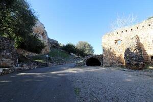 02 12 2024 Haifa Israel. Yehiam is the ruins of a Crusader and Ottoman-era fortress in western Galilee, Israel. photo