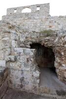 02 12 2024 Haifa Israel. Yehiam is the ruins of a Crusader and Ottoman-era fortress in western Galilee, Israel. photo