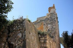 02 12 2024 Haifa Israel. Yehiam is the ruins of a Crusader and Ottoman-era fortress in western Galilee, Israel. photo