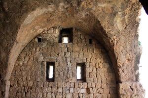 02 12 2024 Haifa Israel. Yehiam is the ruins of a Crusader and Ottoman-era fortress in western Galilee, Israel. photo