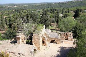 02 12 2024 Haifa Israel. Yehiam is the ruins of a Crusader and Ottoman-era fortress in western Galilee, Israel. photo