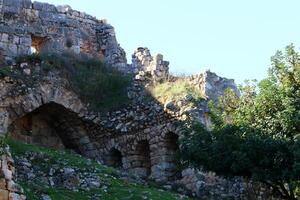 02 12 2024 Haifa Israel. Yehiam is the ruins of a Crusader and Ottoman-era fortress in western Galilee, Israel. photo