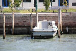 A pier on the shore for mooring boats and yachts. photo