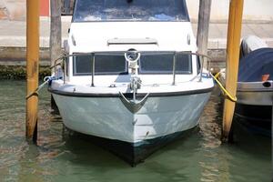 A pier on the shore for mooring boats and yachts. photo