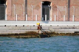 A pier on the shore for mooring boats and yachts. photo