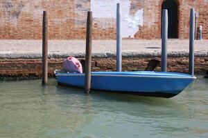 A pier on the shore for mooring boats and yachts. photo