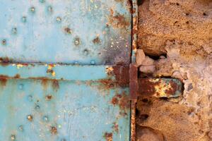 Texture of old and rusty iron. Rusty metal products. photo