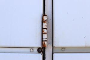 Texture of old and rusty iron. Rusty metal products. photo