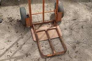 Texture of old and rusty iron. Rusty metal products. photo