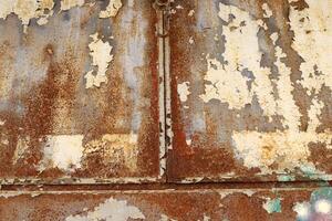 Texture of old and rusty iron. Rusty metal products. photo