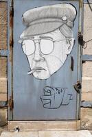Tel Aviv Israel March 20, 2024. Colorful graffiti on the walls of houses in the city of Tel Aviv. photo