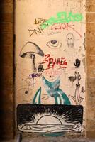 Tel Aviv Israel March 20, 2024. Colorful graffiti on the walls of houses in the city of Tel Aviv. photo