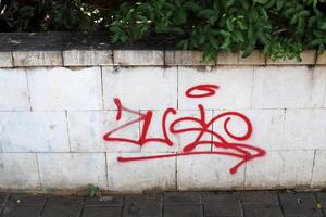 Tel Aviv Israel March 20, 2024. Colorful graffiti on the walls of houses in the city of Tel Aviv. photo