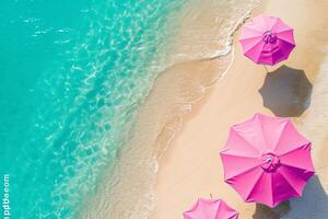 Photo relaxing aerial beach scene summer vacation