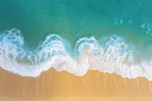 Photo relaxing aerial beach scene summer vacation