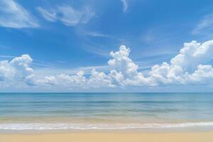 photo beautiful tropical empty beach sea ocean