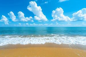 photo beautiful tropical empty beach sea ocean