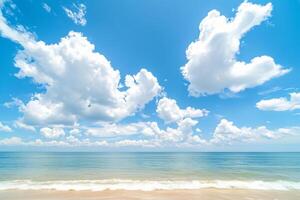 photo beautiful tropical empty beach sea ocean