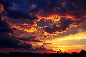 foto asombroso puesta de sol en el noche